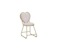 Chaise en métal doré et tissu Heart 37 x 47 x 80 cm