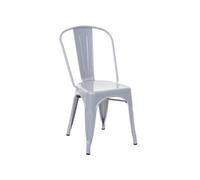 Chaise mendler en metal empilable non pliable H. 87 cm interieur gris Gris G