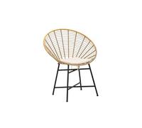 Chaise Design en Métal "Panama" 88cm Naturel