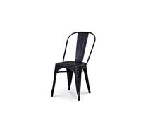 Chaise en métal noir style industriel - Effet vieillit