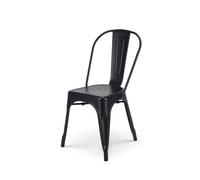 Kosmi Chaise en métal Noir Style Industriel - Finition Mat