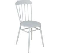 Chaise en métal Scandi blanc antique Chaise de jardin Chaise de terrasse Chaise de balcon Chaise décorative