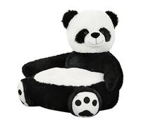 Chaise en peluche pour enfant Motif ours de dessin animé Construction | Matériau en peluche au design ludique, fournitures de décoration pour chambre à coucher, chambre d'enfant, balcon