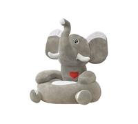 Chaise en peluche pour enfants Eléphant gris 80159