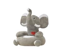 Chaise en peluche pour enfants Eléphant gris 80159