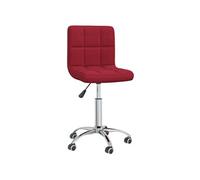 Vidaxl Chaise Pivotante De Salle à manger Rouge Bordeaux Tissu Rouge