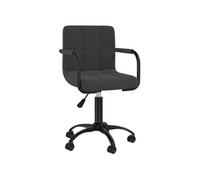 Vidaxl Chaise Pivotante De Salle À Manger Noir Velours Noir