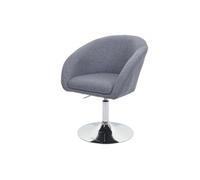 Mendler Chaise de Salle à Manger HWC-F19 pivotant réglable en Hauteur Gris foncé