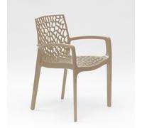 Chaise en polypropylène accoudoirs jardin café Grand Soleil Gruvyer Arm