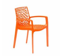 Chaise en Polypropylène avec Accoudoir Fauteuil Design pour Jardin Gruvyer Arm