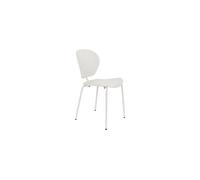 Chaise en PVC et synthétique blanc, plastique recyclé, structure métal, assise unie - Zuiver, The ocean - 55x43x86 cm