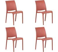 Chaise en résine empilable Made in Italy design pour intérieur extérieur Sofia r
