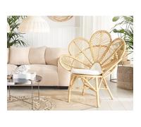 Chaise en rotin beige clair FLORENTINE