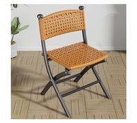 Chaise en rotin Chaise en rotin, chaise de salle à manger pliante, chaise de loisirs, chaise à dossier, chaise simple portative d'extérieur Chaise d'appoint moderne pour le salon(Yellow,Petit)