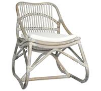 Vidaxl Chaise En Rotin Gris Lin Gris