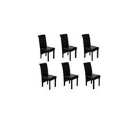 vidaXL Chaises à manger lot de 6 noir similicuir 160318