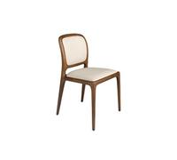 Chaise en simili-cuir crème