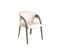 Chaise en simili cuir crème 5122C, 62 x 61 x 78
