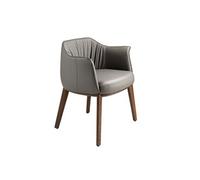 Chaise en simili-cuir grise