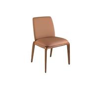 Chaise en simili cuir marron