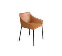 Chaise en simili cuir marron