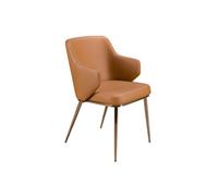 Chaise en similicuir marron 4162, 51 x 62 x 80 cm -