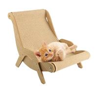 Chaise en sisal pour chat - Chaise longue multifonction avec sisal | Meuble élégant pour animaux de compagnie pour griffer, se reposer et jouer dans la chambre, le jardin, le balcon ou les zones de