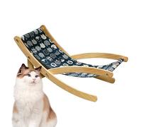 Chaise en sisal pour chat - Chaise longue réglable pour chat | Mobilier pliable pour animal domestique, lit peu encombrant pour voyage, vétérinaire, chambre à coucher, terrasse, salon, extérieur