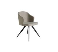 Chaise en tissu avec pieds en acier noir 4057C, 48 x 57 x 82 cm. -
