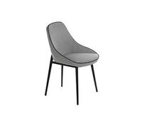 Chaise en tissu avec pieds en acier noir 4082C, 52 x 56 x 80 cm. -