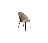 Chaise en tissu beige Rodin