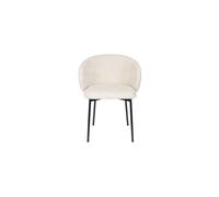 Chaise en tissu blanc Ayle