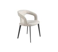 Chaise en tissu blanc cassé 4173, 55 x 58 x 77 cm -