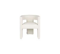 Chaise en tissu blanc cassé Medina