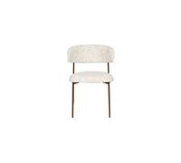 Chaise en tissu blanc Claes