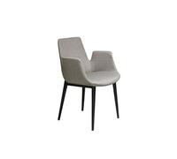 Chaise en tissu et acier noir 4002C, 59 x 58 x 82 cm. -