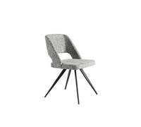 Chaise en tissu et pieds en acier noir 4010C, 53 x 61 x 82 cm. -
