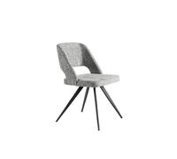 Chaise en tissu et pieds en acier noir 4010C, 53 x 61 x 82 cm. -
