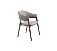 Angel Cerda Chaise tapissée en Tissu et Similicuir avec Structure de Pieds fabriquée en Bois Massif de frêne Peint en Couleur Noyer Salle à Manger de Jardin pour extérieur, Multicolore