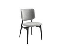 Chaise en tissu gris clair