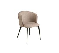 Chaise en tissu marron