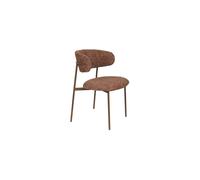 Chaise en tissu rouge Claes