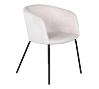 Chaise en Velours "Berit" 78cm Beige & Noir