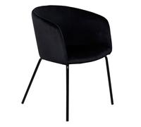 Chaise en Velours "Berit" 78cm Noir