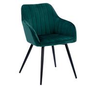 Chaise En Velours Bertille Verte Vert