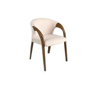 Chaise en velours crème