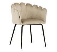Chaise en Velours "Limhamn" 76cm Beige