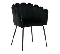 Chaise en Velours "Limhamn" 76cm Noir