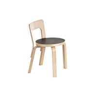 Chaise Enfant Artek N65 en Linoléum Noir