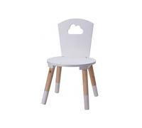 Chaise Enfant Blanche et Bois Nuage - 32x32x50cm